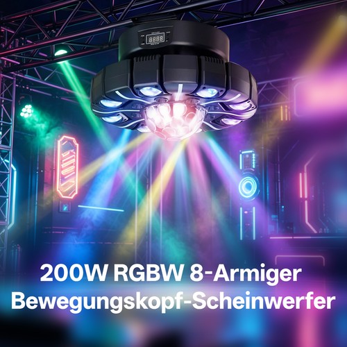 200w 8arms rgbw moving - 200w,