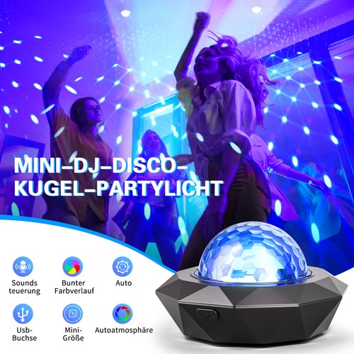 Uking mini discokugel rgb led - rgb,